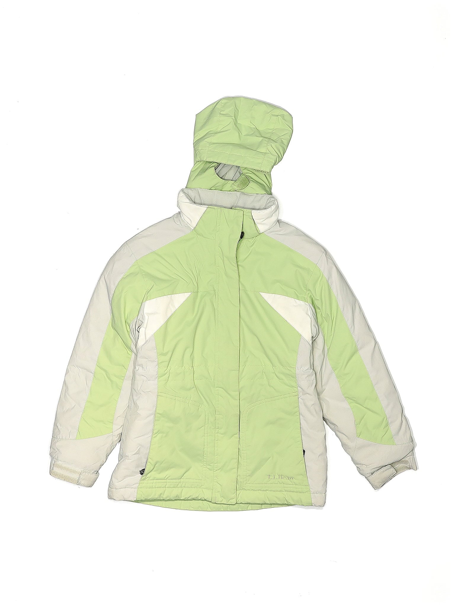 L.L.Bean 100 Nylon Solid Green Snow Jacket Size L (Infants) 81 off