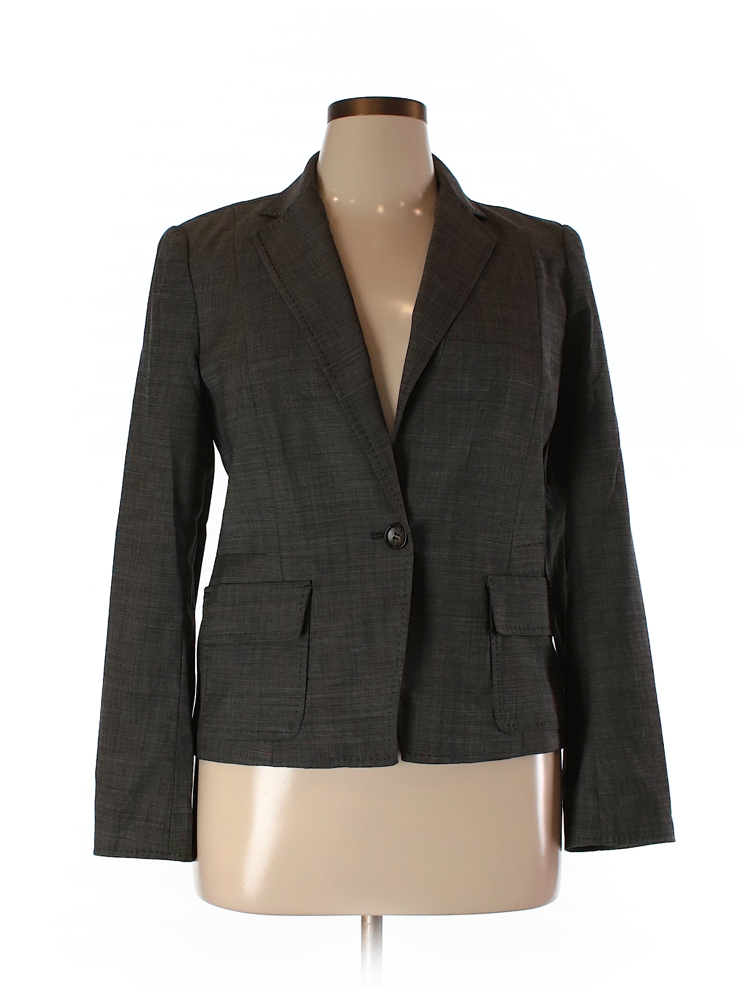 Talbots Solid Gray Wool Blazer Size 14 - 97% off | thredUP