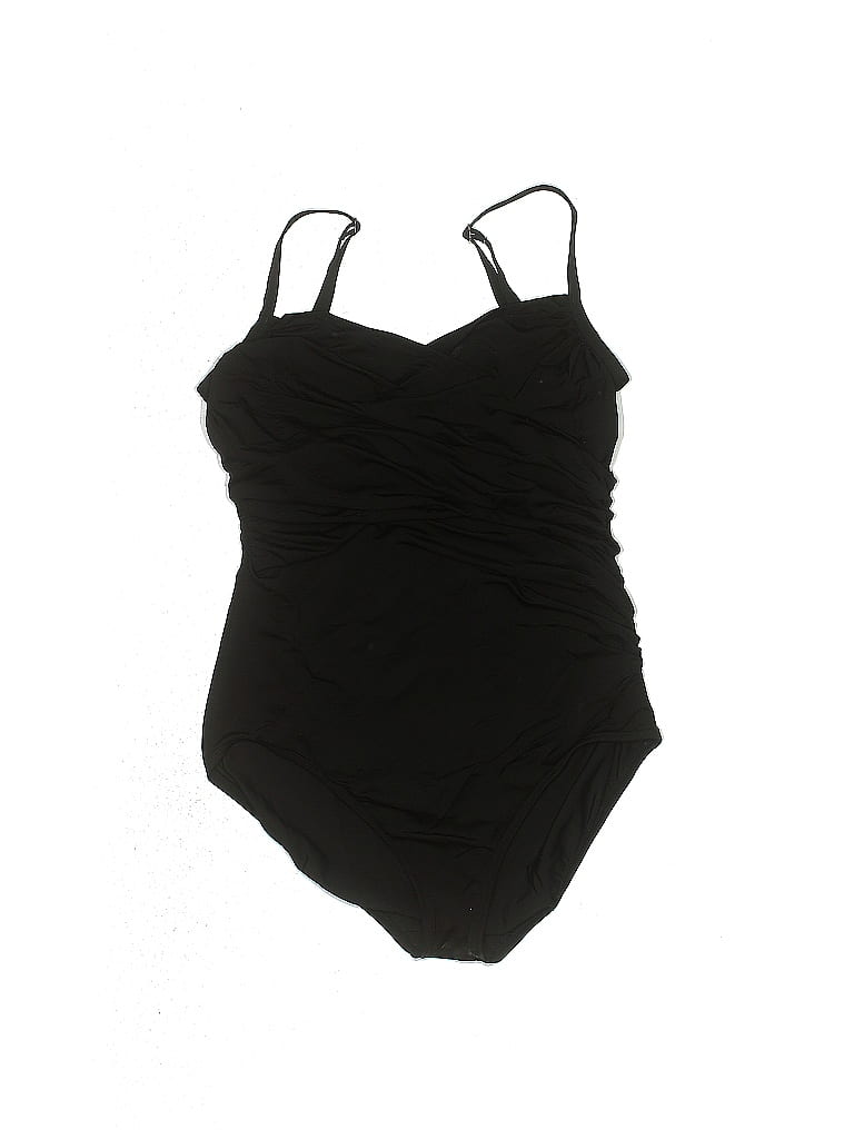 Jantzen Solid Black One Piece Swimsuit Size 16 57 Off Thredup 4304