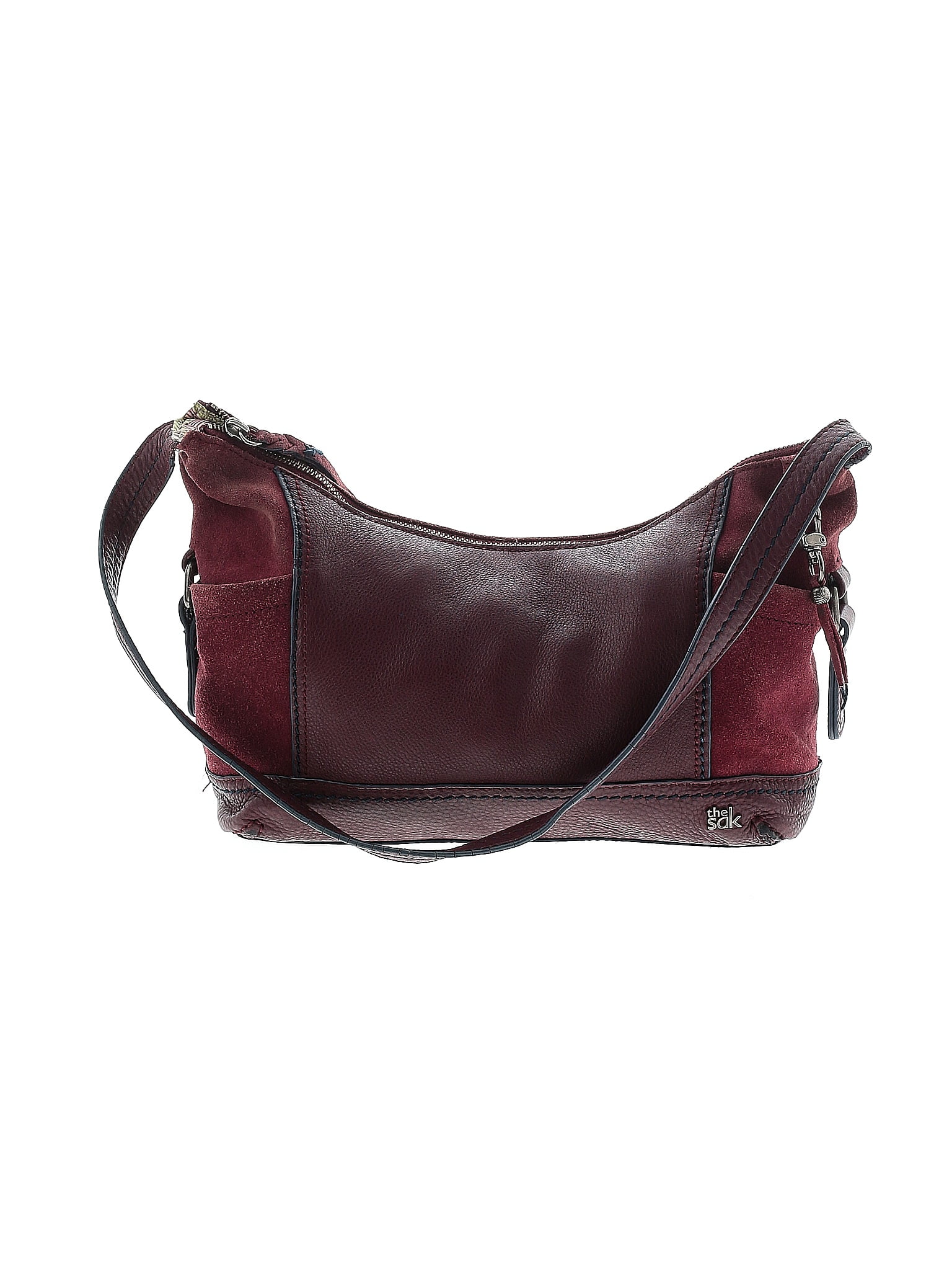 The Sak 100 Leather Solid Maroon Burgundy Leather Shoulder Bag