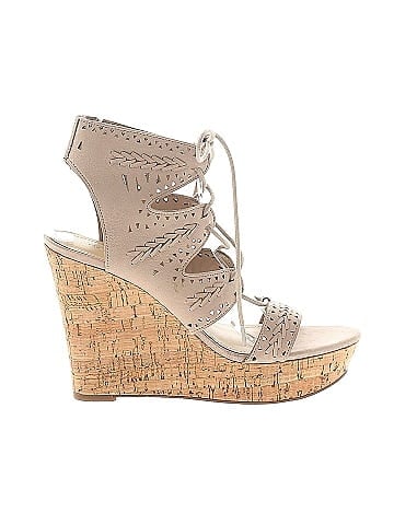 Marc fisher sale tan wedges