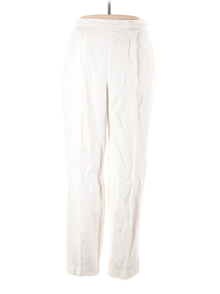 Eric Signature Solid White Ivory Casual Pants Size 14 - 55% off | thredUP