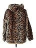 Capulet 100% Polyester Leopard Print Tortoise Animal Print Brown Alysia Faux Fur Jacket Size XS - photo 2