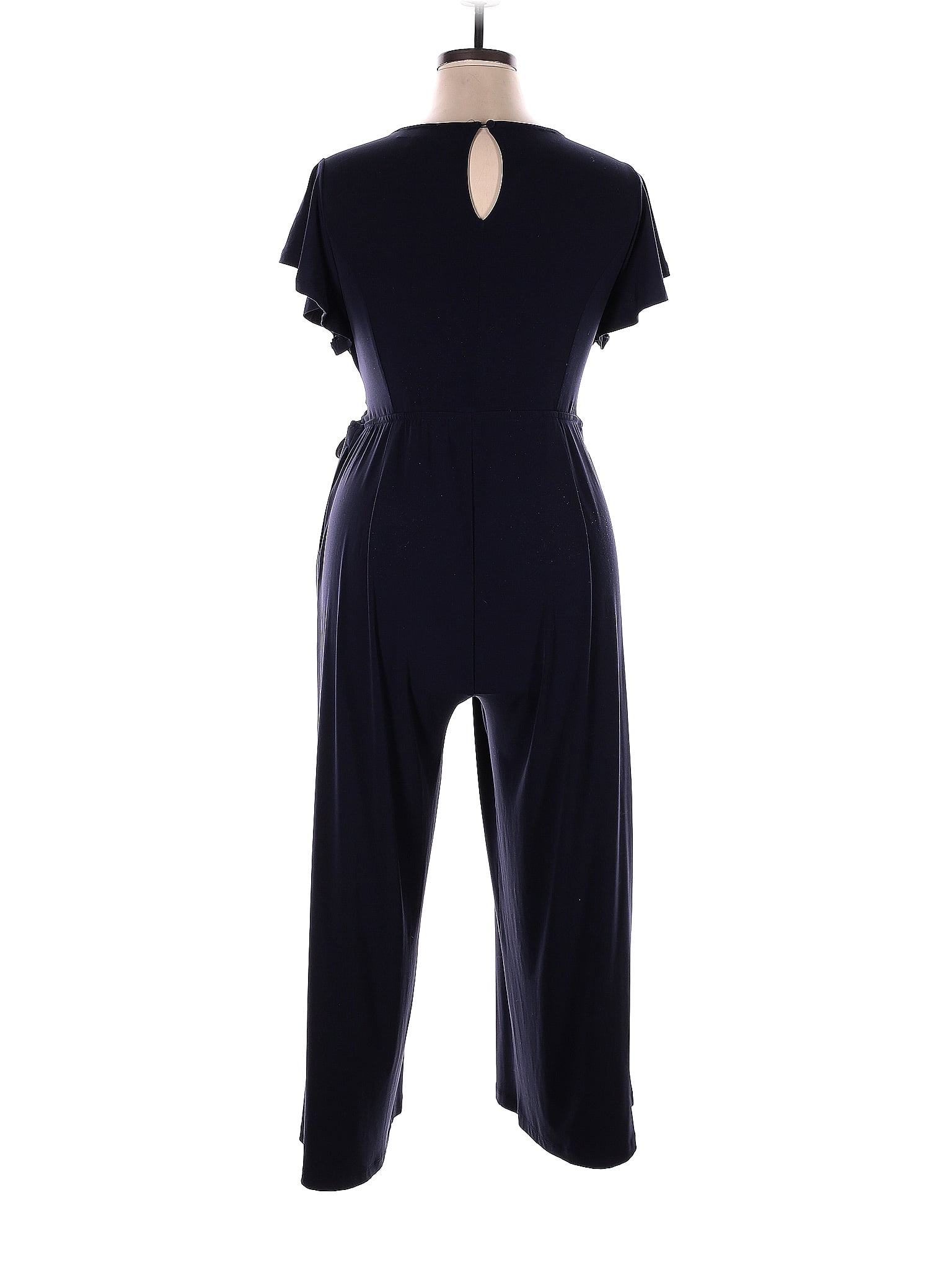 Lane Bryant Solid Navy Blue Jumpsuit Size 14 (Plus) - 50% off