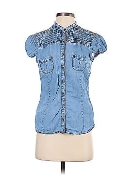Zara Basic Short Sleeve Button-Down Shirt (view 1)