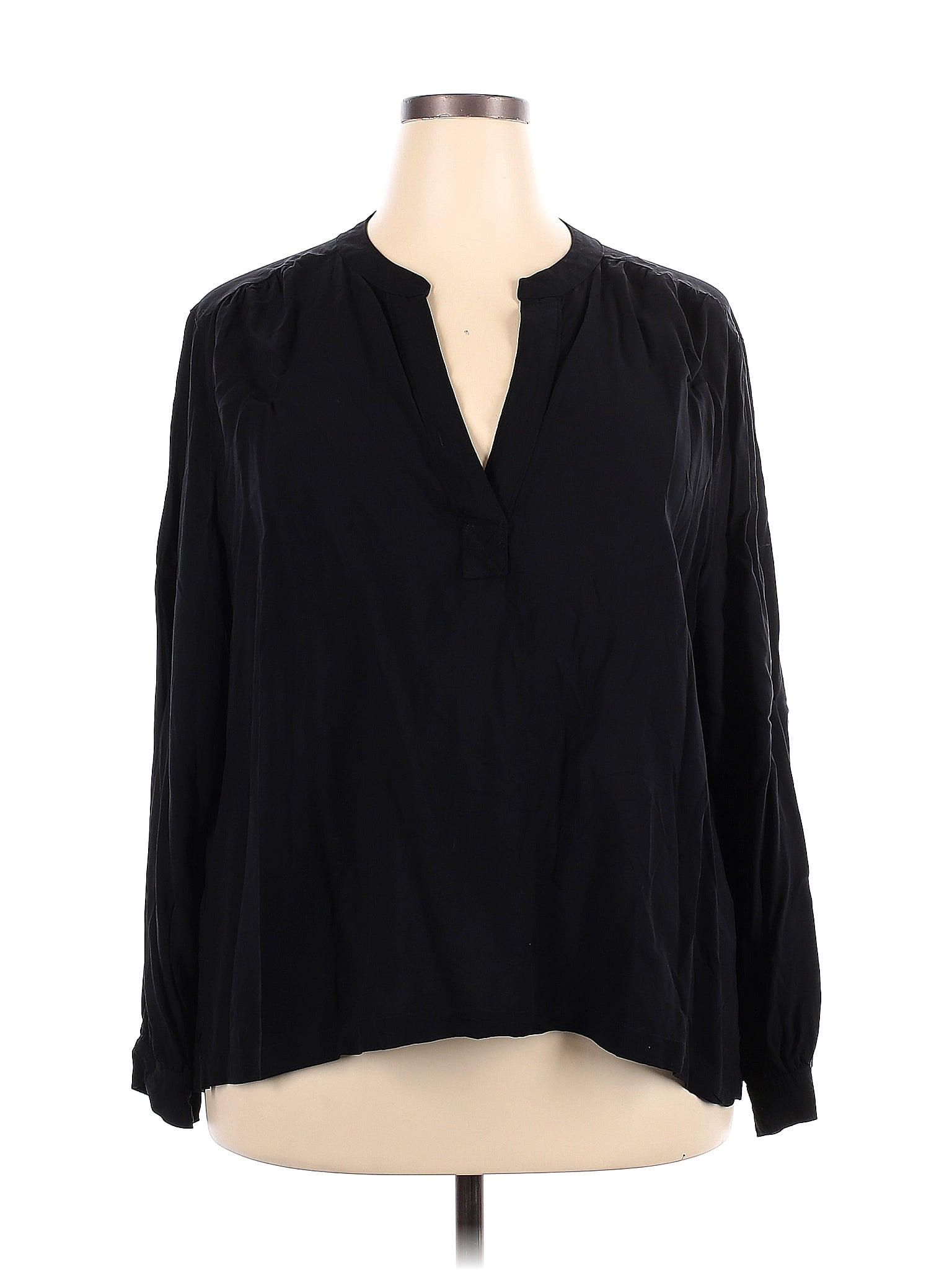 Gap 100% Rayon Black Long Sleeve Blouse Size XXL - 64% off | thredUP