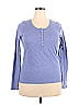 Mossimo Supply Co. Blue Long Sleeve Henley Size XXL - photo 1