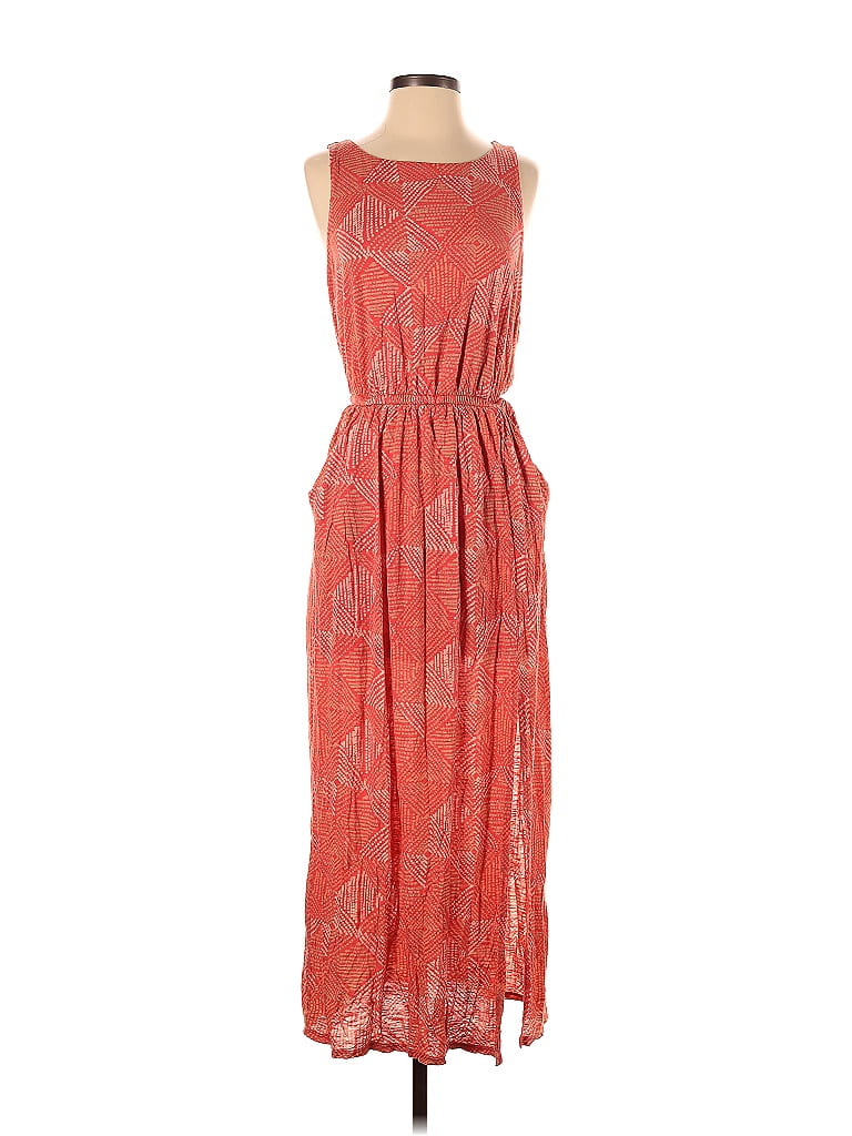 Lucky Brand 100% Viscose Rayon Pink Orange Casual Dress Size S - 70% off