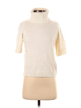 Women's Cable Mock Turtleneck Pullover Sweater - Universal Thread™ Cream XS