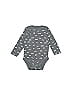 Gap 100% Cotton Stars Gray Long Sleeve Onesie Size 6-12 mo - photo 1