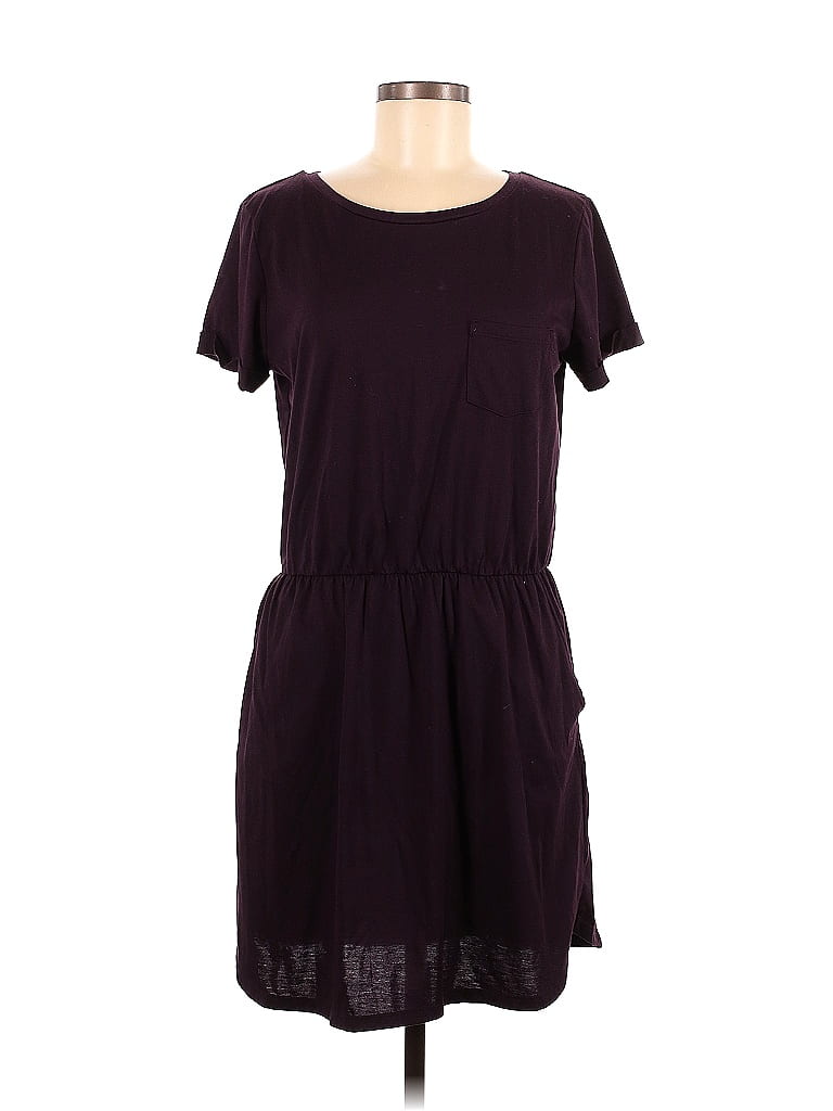 Divided by H&M Solid Burgundy Casual Dress Size M - photo 1