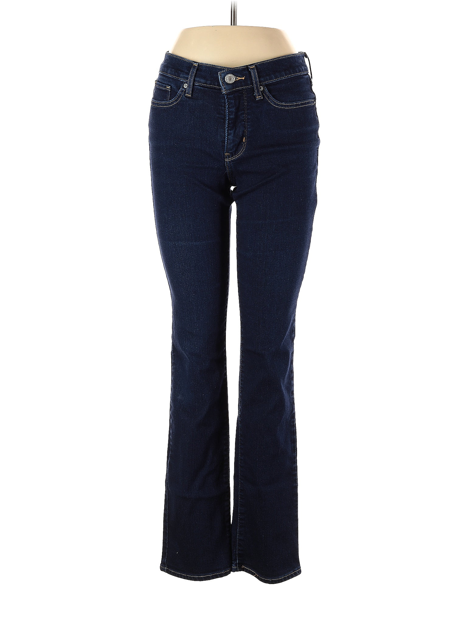 Levi's Solid Blue Jeans 28 Waist - 70% off | ThredUp