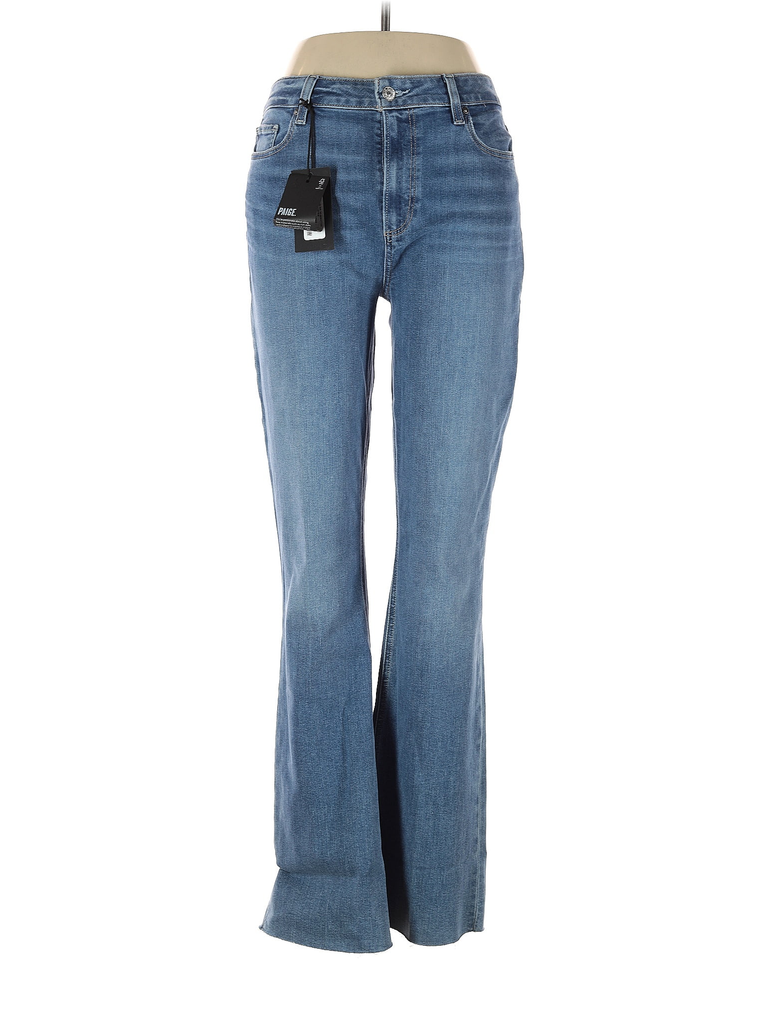 Paige Solid Blue Jeans 32 Waist - 76% off | ThredUp