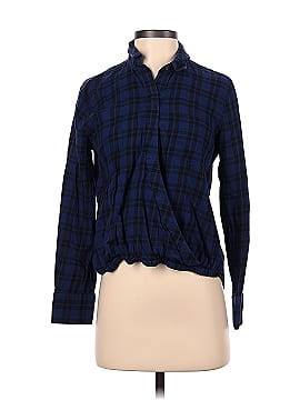 Madewell Wrap-Front Shirt in Arion Plaid (view 1)