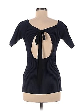 Jason Wu Collective Navy Off Shoulder Sweater (view 2)