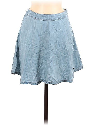 Plus size long denim skirts hollister hotsell