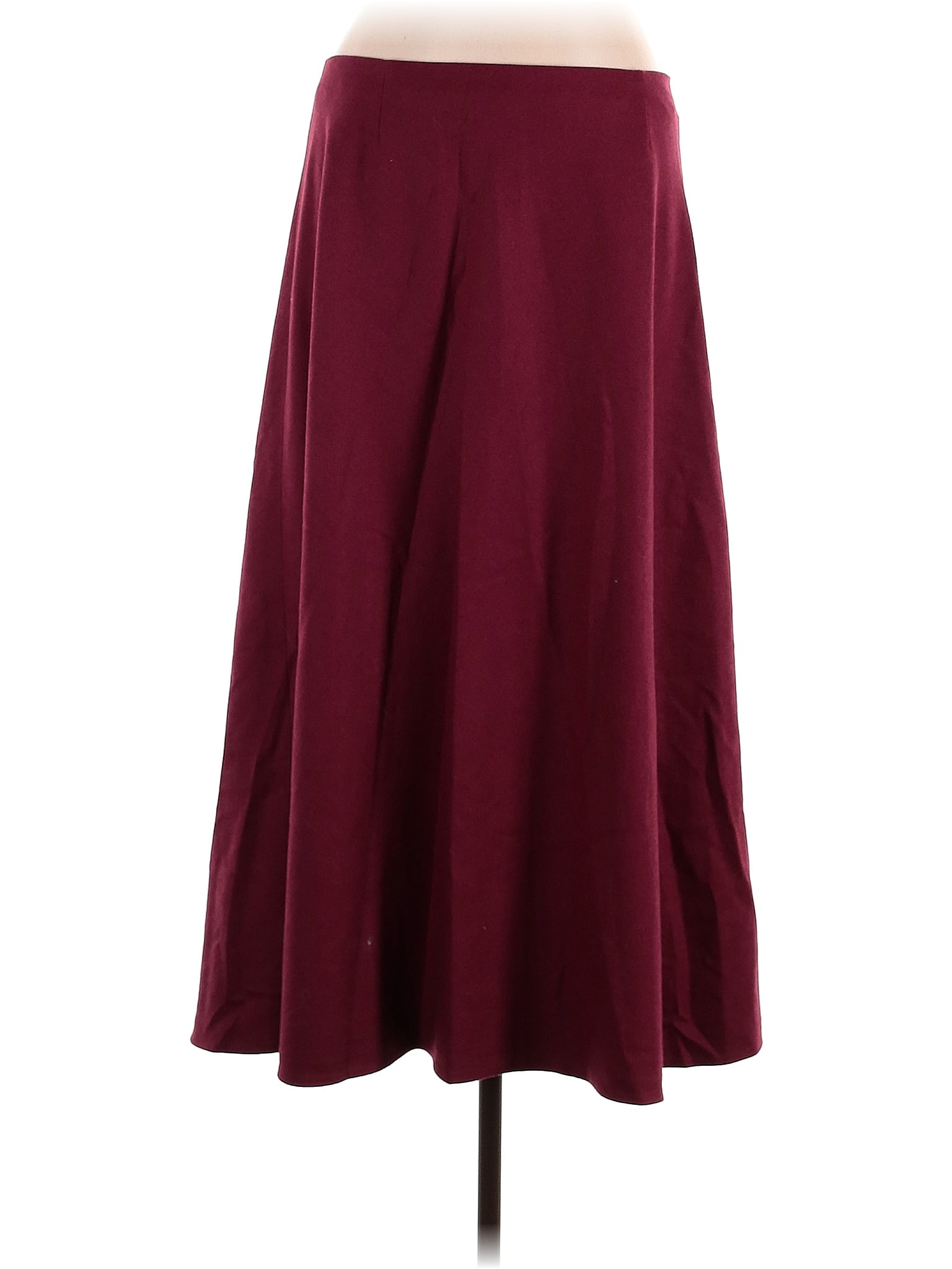 Boden 100% Polyester Solid Maroon Burgundy Casual Skirt Size 12 - 67% ...