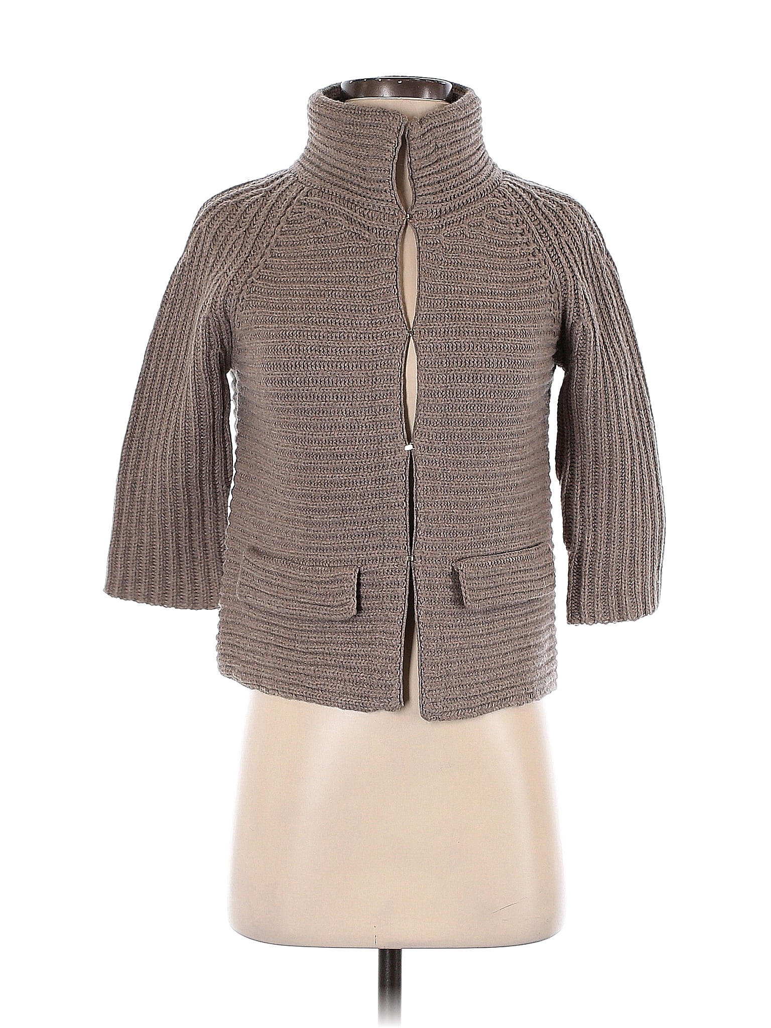 Carolina Herrera Solid Tan Gray Jacket Size Xs 77 Off Thredup