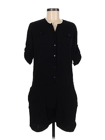 BCBGMAXAZRIA 100 Wool Solid Black Romper Size M 79 off ThredUp