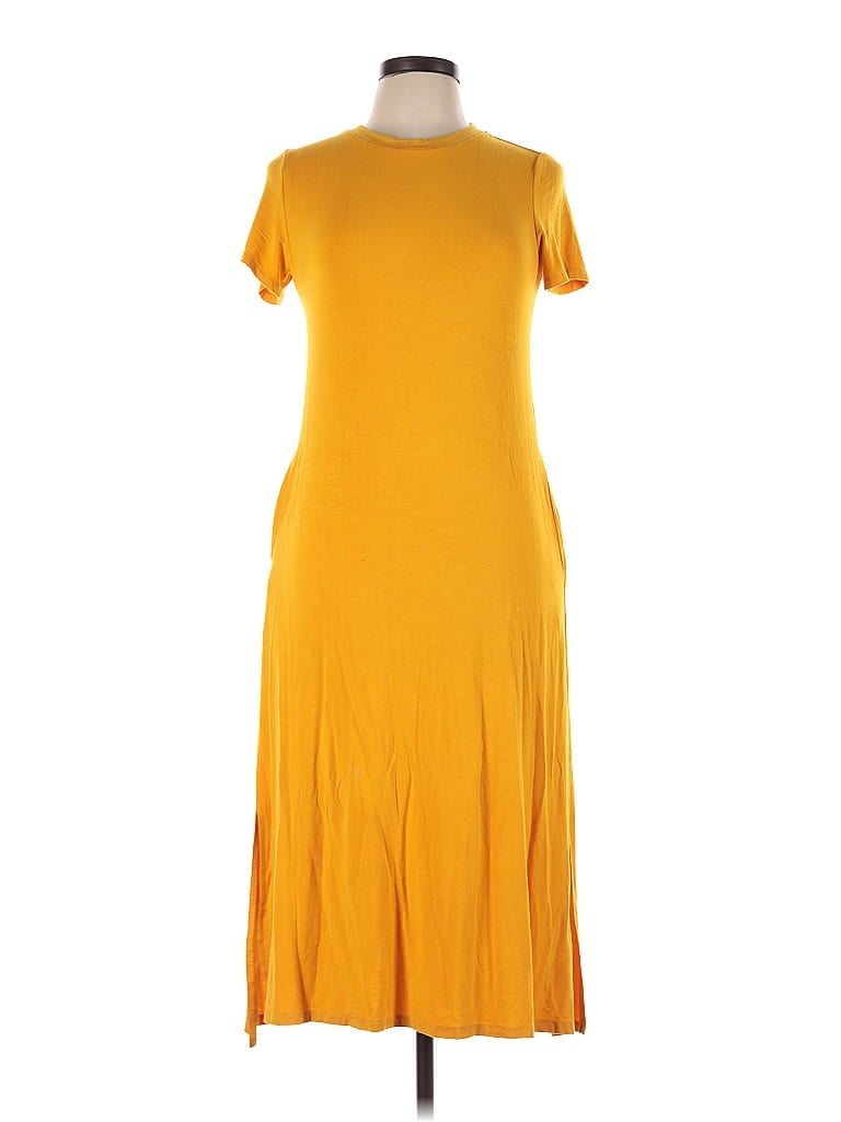 Pre-owned Sugar Lips Casual Dress In Yellow