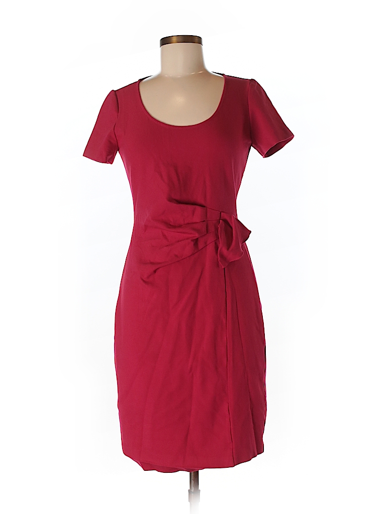 Saks Fifth Avenue Solid Red Casual Dress Size 8 - 96% off | thredUP