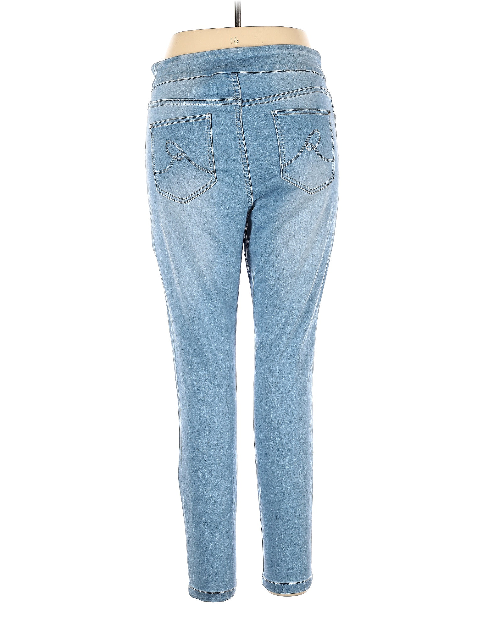 Rekucci Solid Blue Jeans Size 12 - 75% off