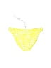 Peixoto Checkered-gingham Yellow Swimsuit Bottoms Size S - photo 2