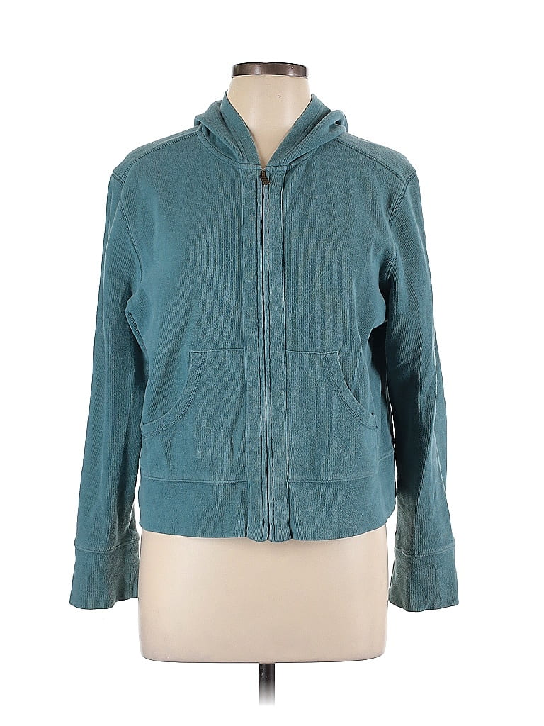 Tommy Bahama Solid Teal Zip Up Hoodie Size L - 65% off | ThredUp