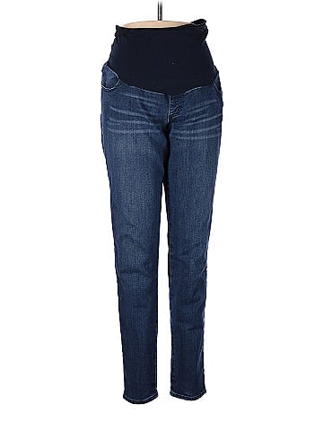 H&M Mama Solid Blue Jeans Size 8 (Maternity) - 37% off