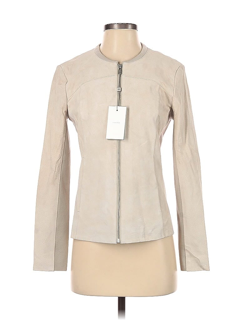 Soia & Kyo 100% Suede Solid Ivory Leather Jacket Size S - 77% off | thredUP