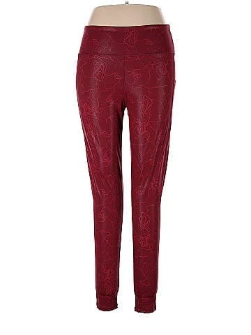Zyia Active Hearts Maroon Red Leggings Size 20 (Plus) - 47% off