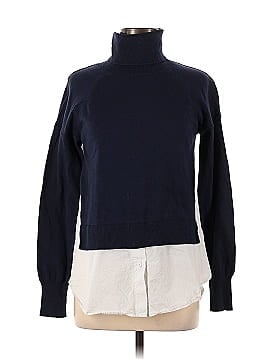 KF/KaufmanFranco Collective Navy Knit Inset Sweater (view 1)