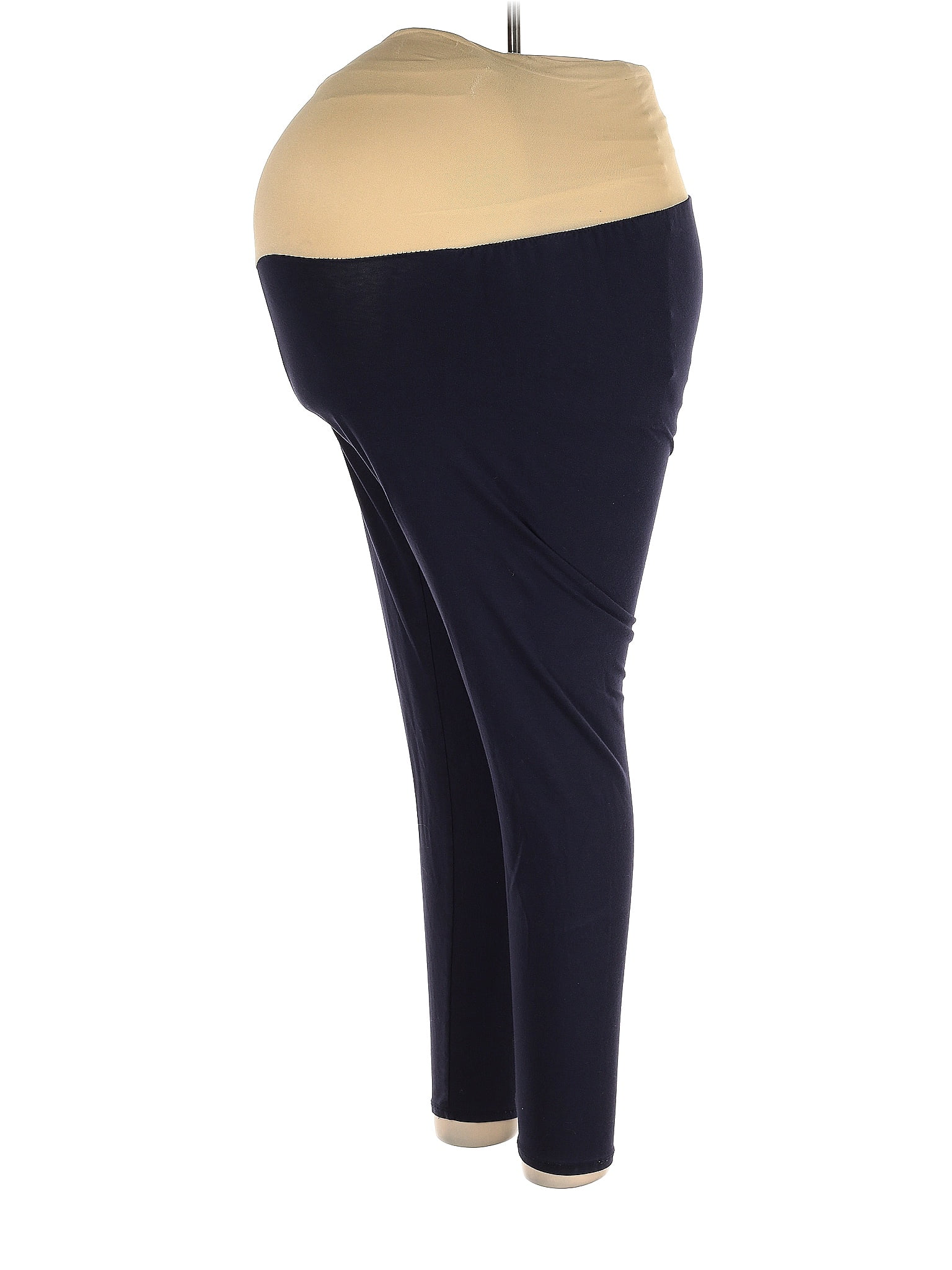 Motherhood Solid Navy Blue Leggings Size XL (Maternity) - 28% off