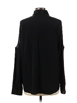 DKNY Long Sleeve Silk Top (view 2)
