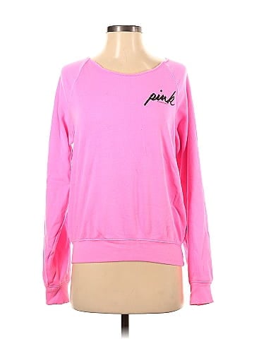 Victoria's Secret Pink Color Block Solid Pink Pullover Sweater