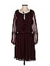 White House Black Market 100% Polyester Burgundy Casual Dress Size S - photo 1