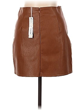 She + Sky Leather Skirt (view 2)