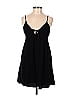 aina be 100% Polyester Solid Black Casual Dress Size M - photo 1