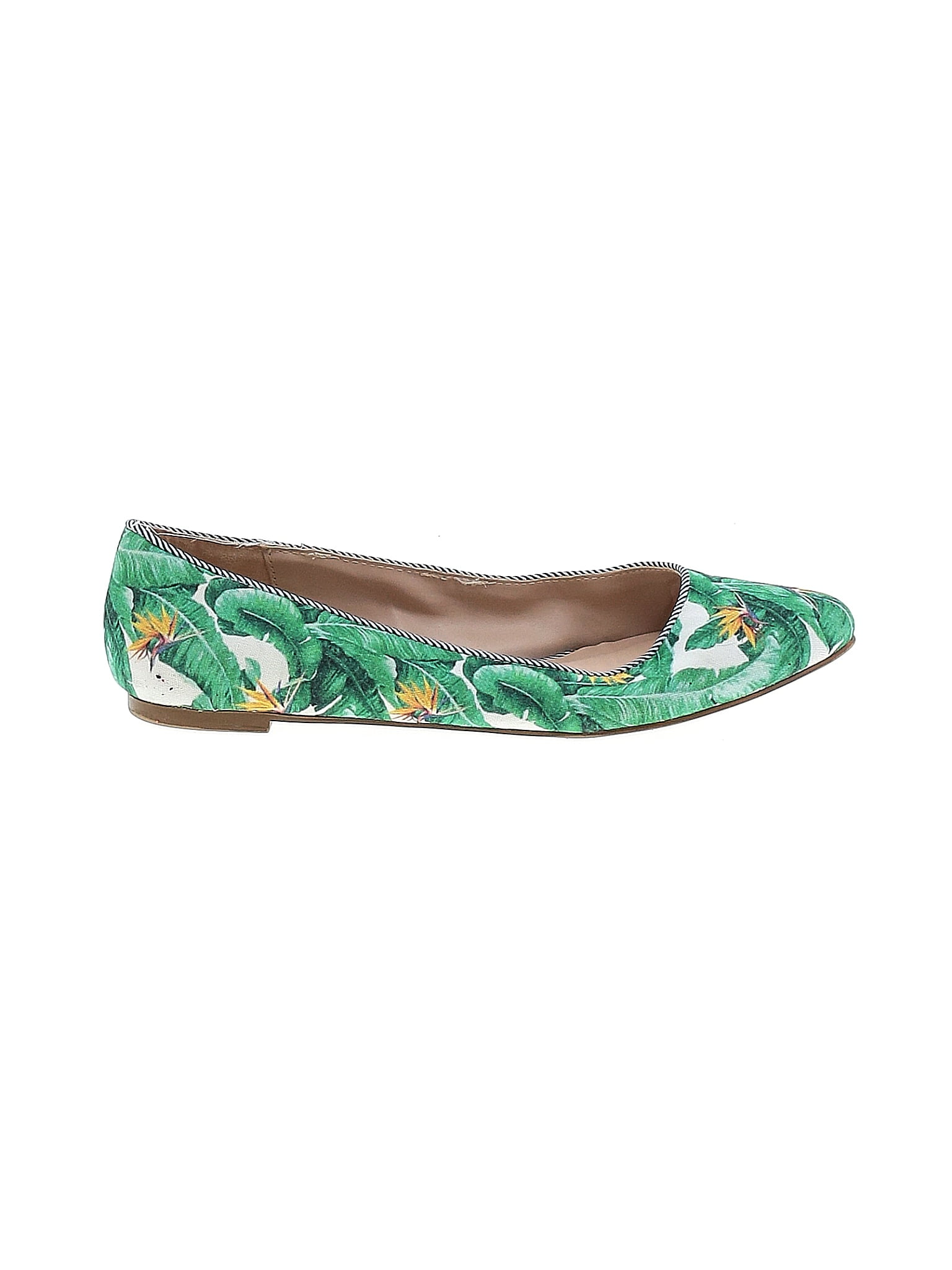 Kelly & Katie Tropical Multi Color Green Flats Size 7 1/2 - 54% off ...