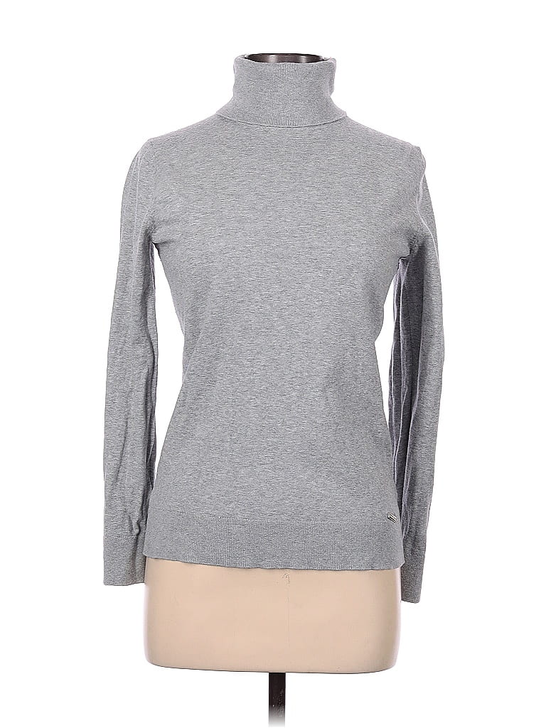 Tommy Hilfiger Color Block Marled Gray Turtleneck Sweater Size M - 79% ...