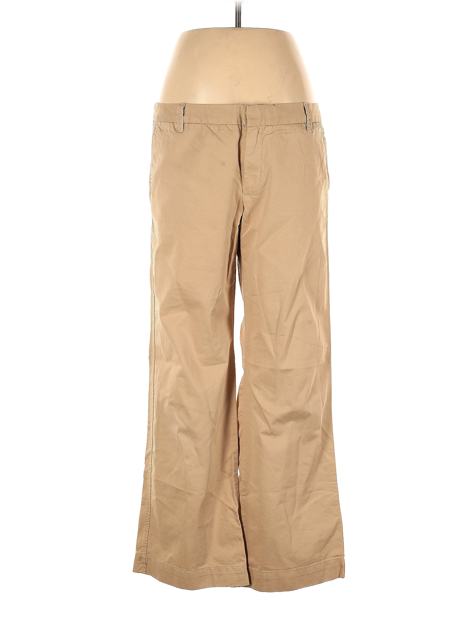 Gap 100 Cotton Solid Tan Khakis Size 12 70 off thredUP