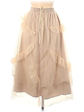 Jupe Counterparts Femme Taille 16 - Beige 100% Rayon - Style Délavé (distressed) - Occasion TBE