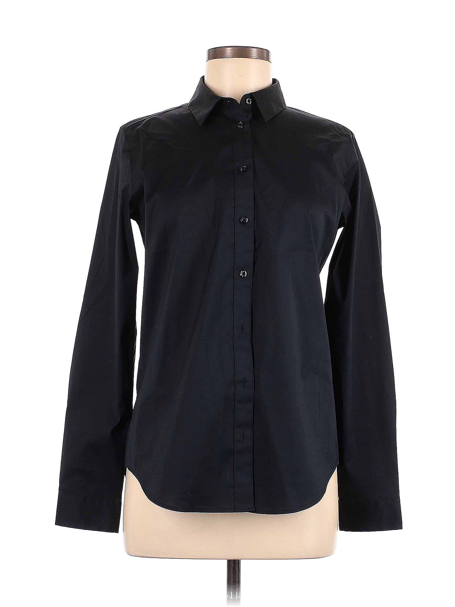 Uniqlo Black Long Sleeve Button Down Shirt Size M 50 Off Thredup