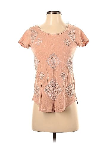 Lucky Brand Floral Pink Short Sleeve T-Shirt Size XS - 61% off