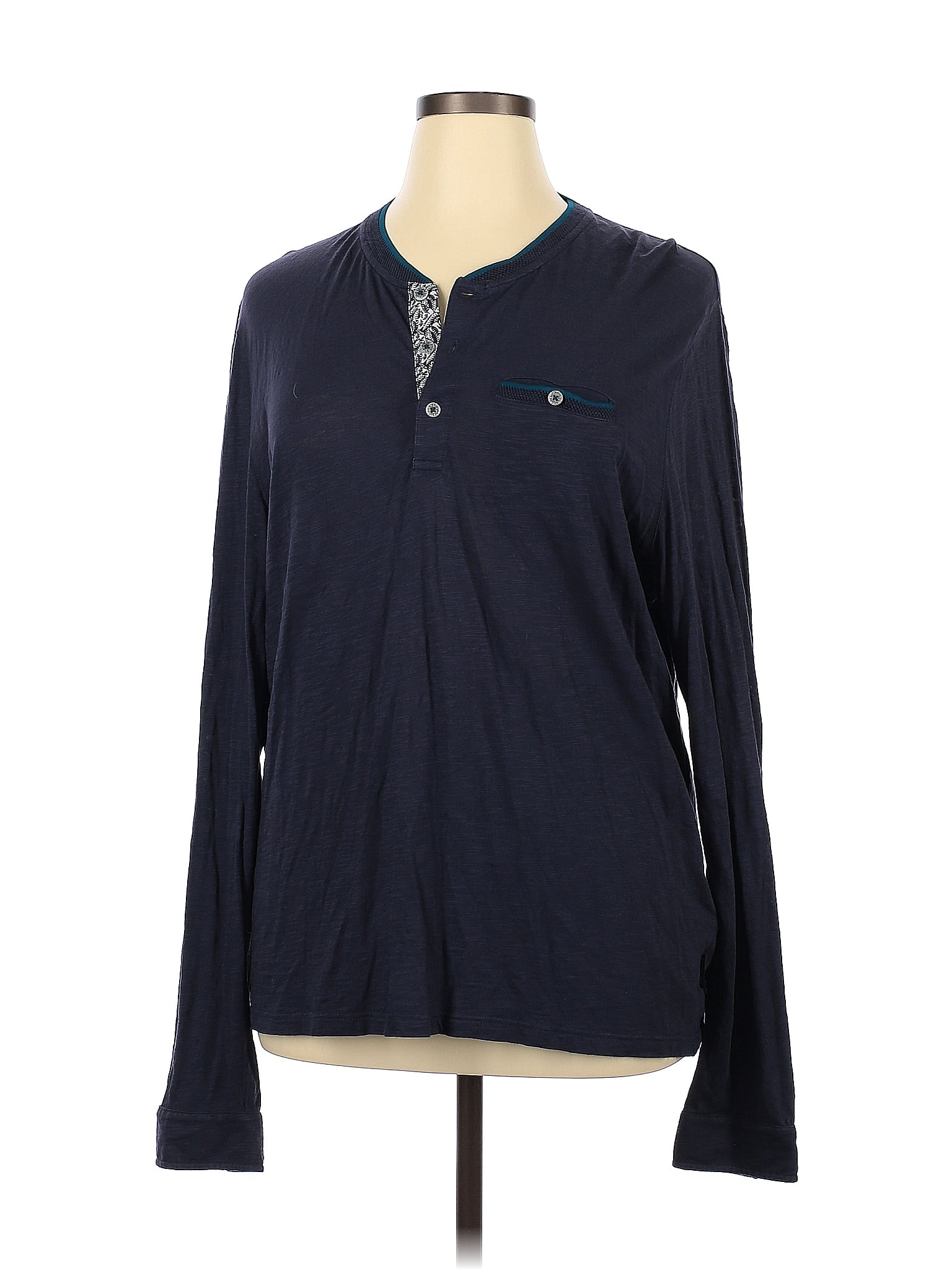 Chemise Ted Baker London Manches Longues - Motif Brun/noir, Taille 4, Occasion Très Bon état