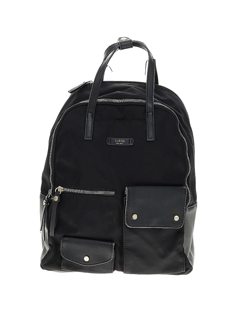 Tutilo Solid Black Backpack One Size 69 off ThredUp