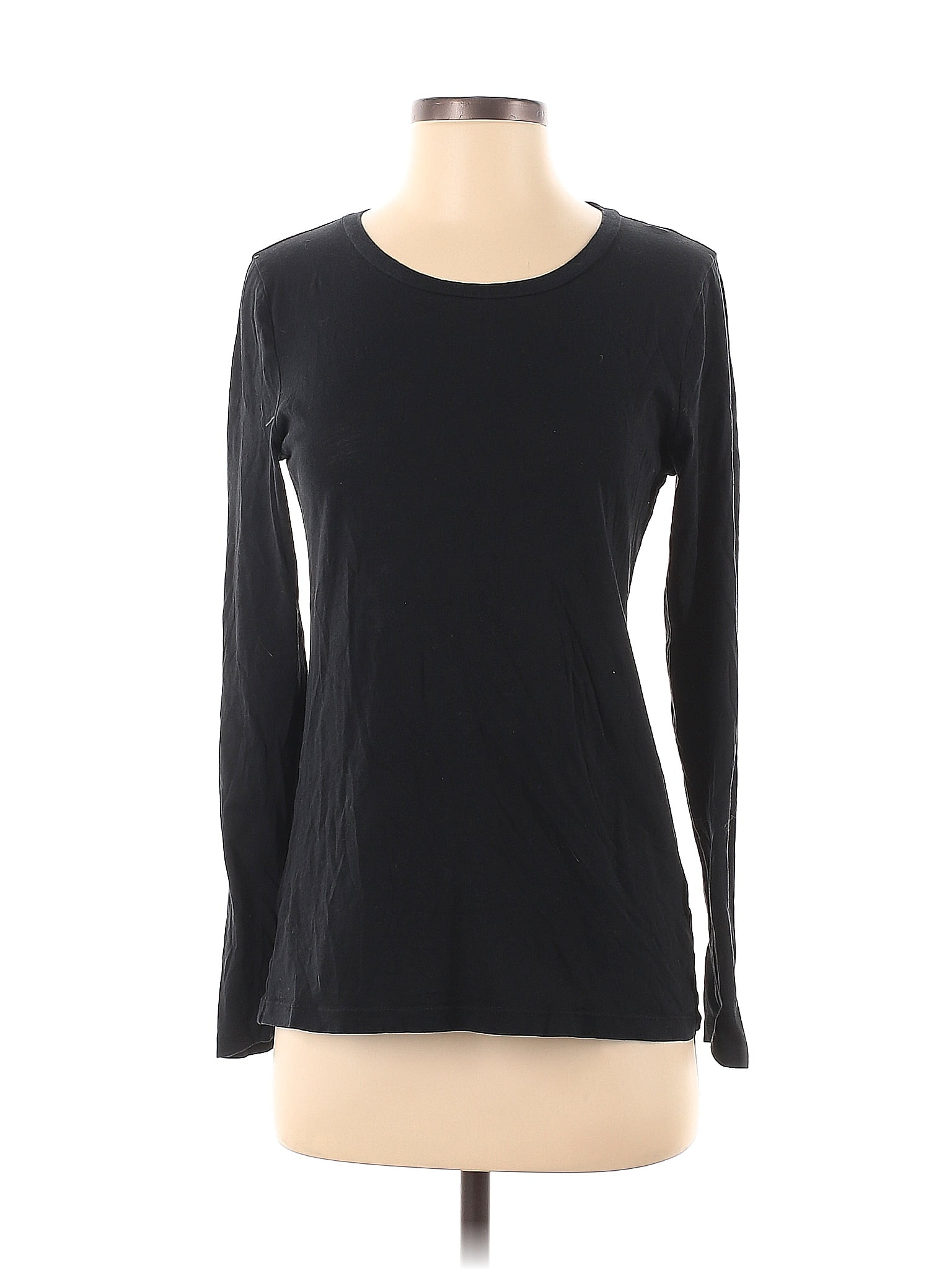 J.Crew 100% Cotton Solid Black Long Sleeve T-Shirt Size M - 66% off ...