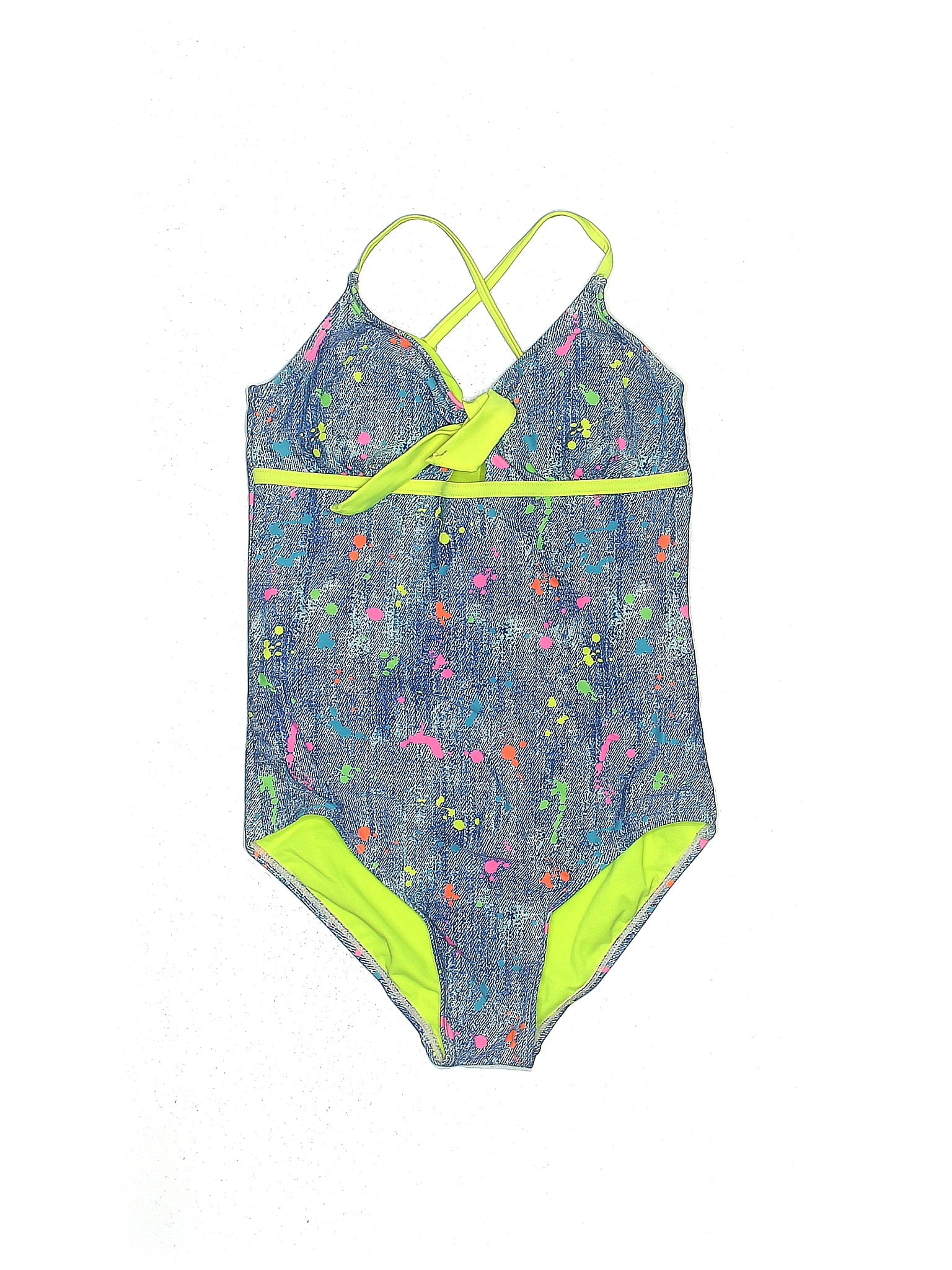 Justice Print Blue One Piece Swimsuit Size 14 - 40% off | thredUP