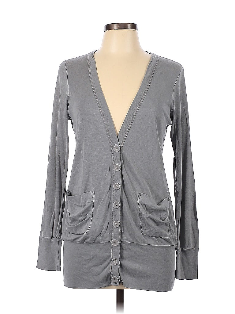 Splendid Cardigan Splendid Solid Gray Cardigan Size L - 74% off | thredUP