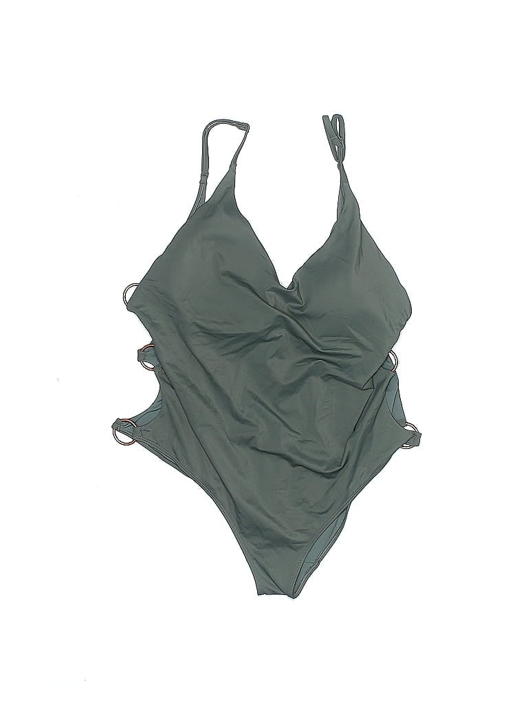 Aerie Solid Green One Piece Swimsuit Size Xxl 52 Off Thredup